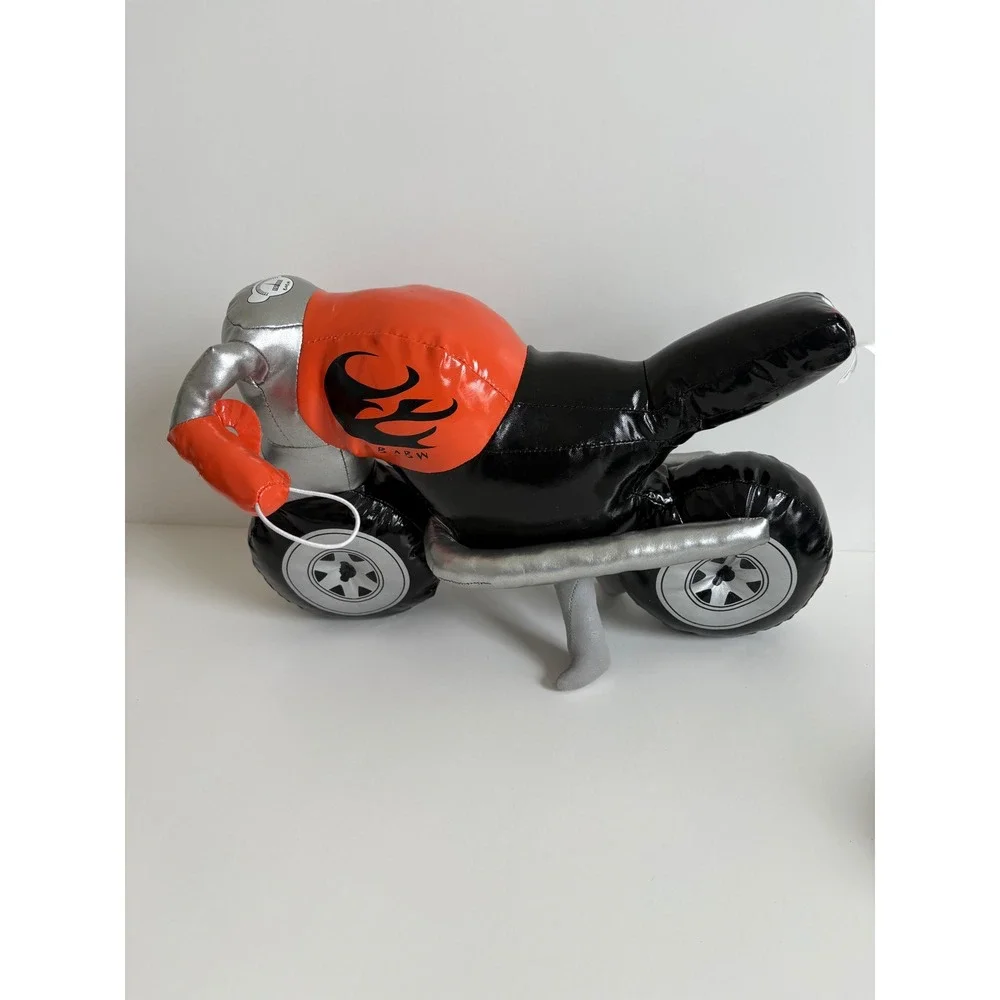 Build-A-Bear‎ Workshop Stuffed Motorcycle Orange Black Flame Biker Accessory Toy